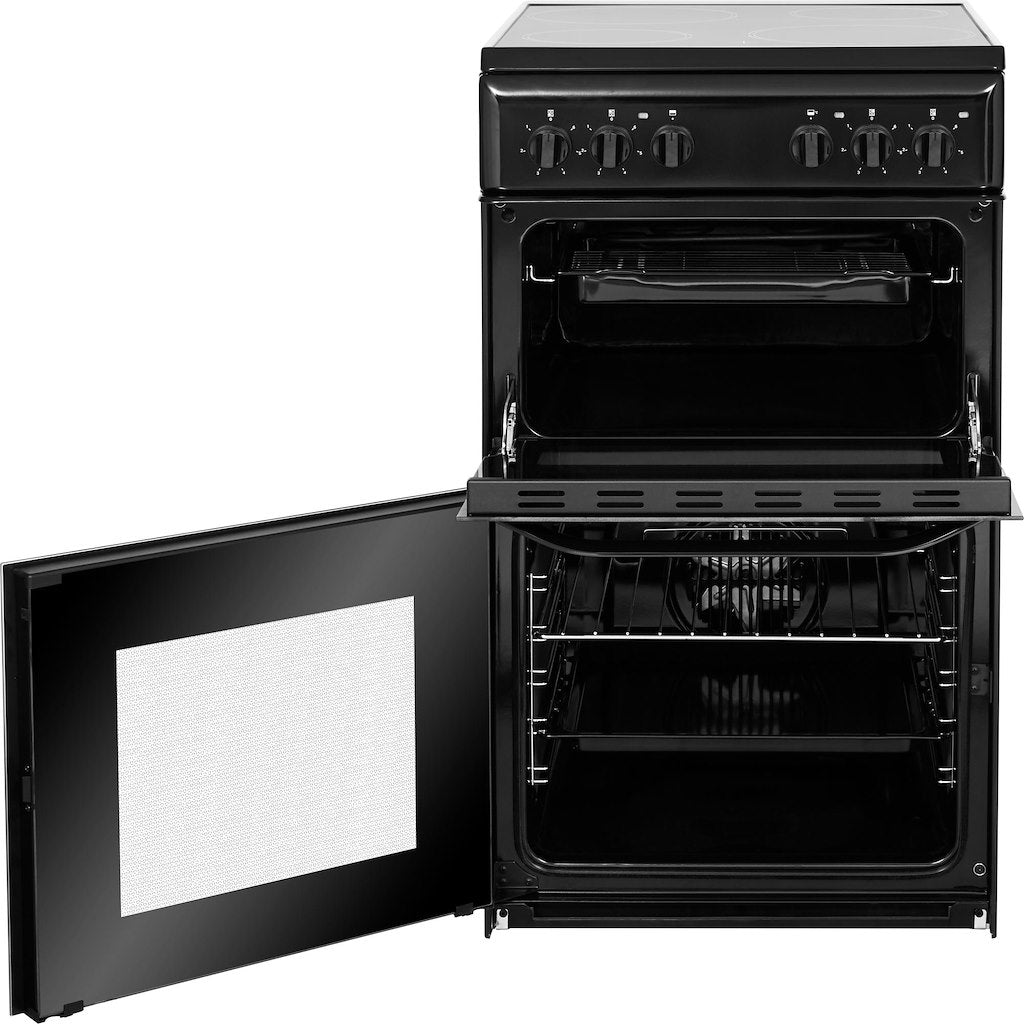 Hotpoint Twin Double Cooker with Ceramic Hob - Black - A Rated - HD5V92KCB/UK
