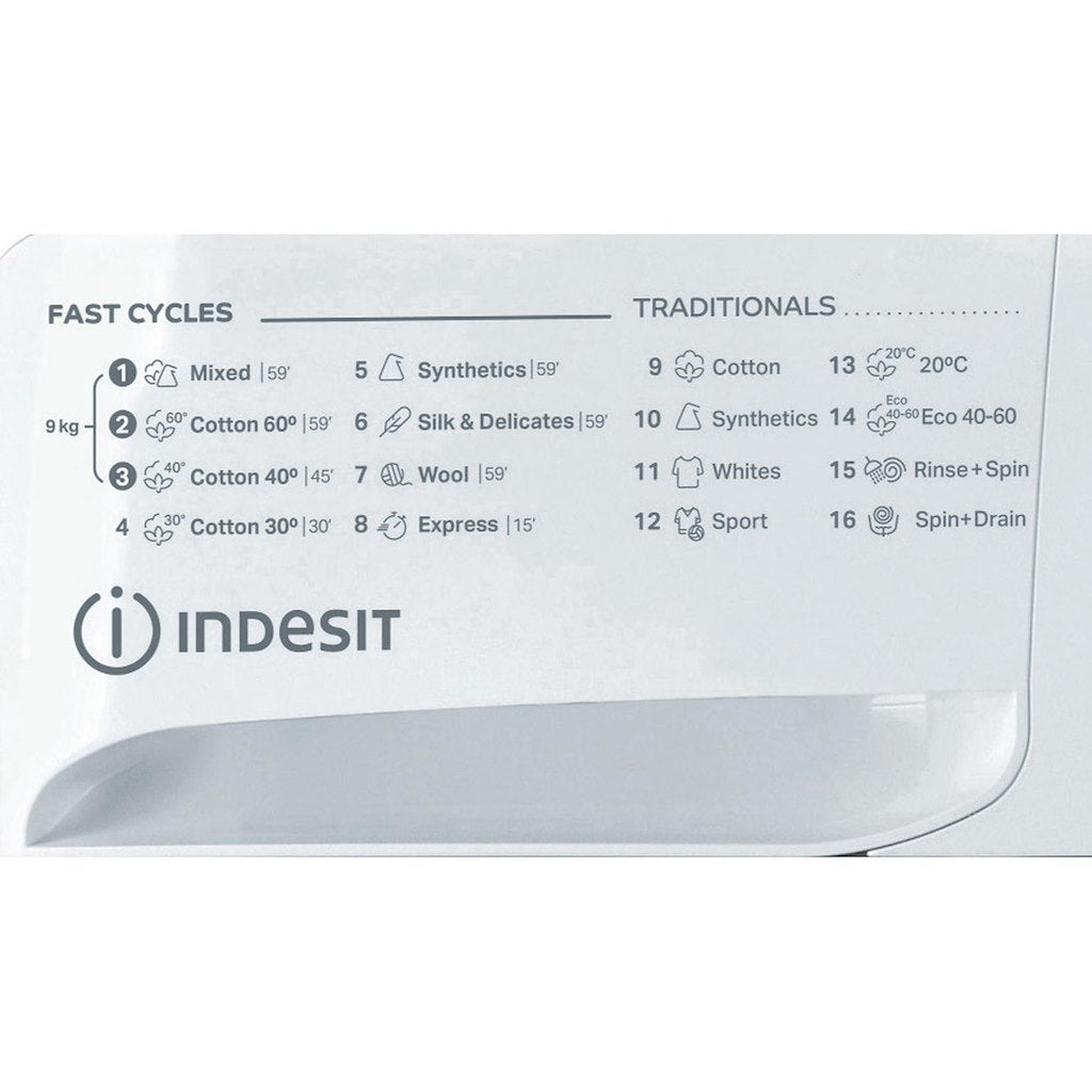 Indesit  Freestanding front loading washing machine: 9,0kg - MTWC 91495 W UK N
