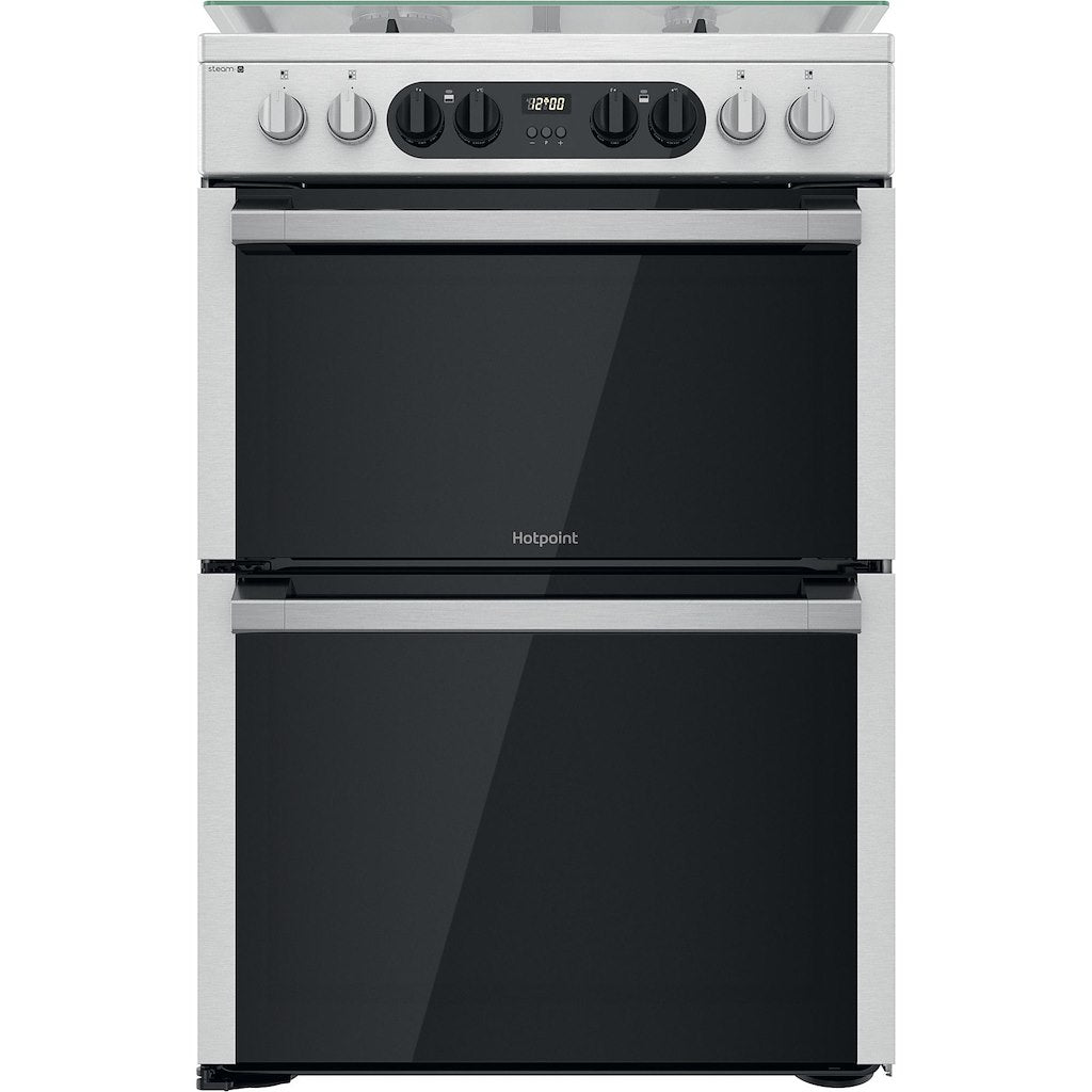 Dual Fuel Double Oven Cooker - Stainless Steel With Two Full Fan Ovens and Steam Function