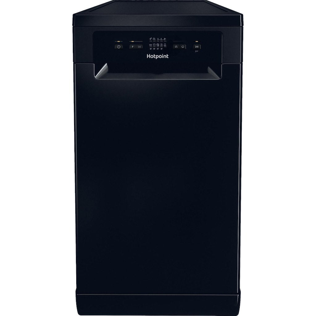 Hotpoint dishwasher: slim, black