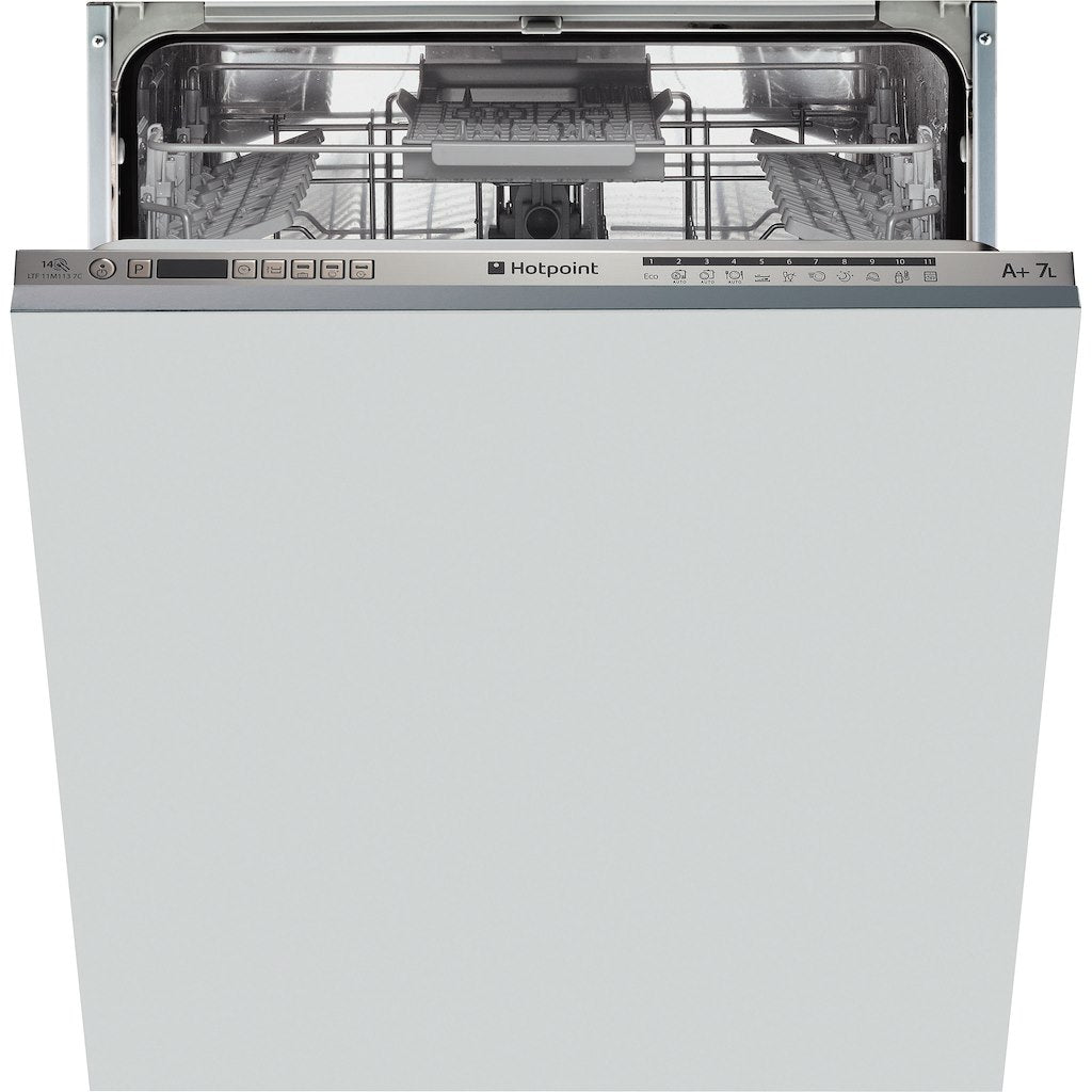 Hotpoint integrated dishwasher: full size, inox