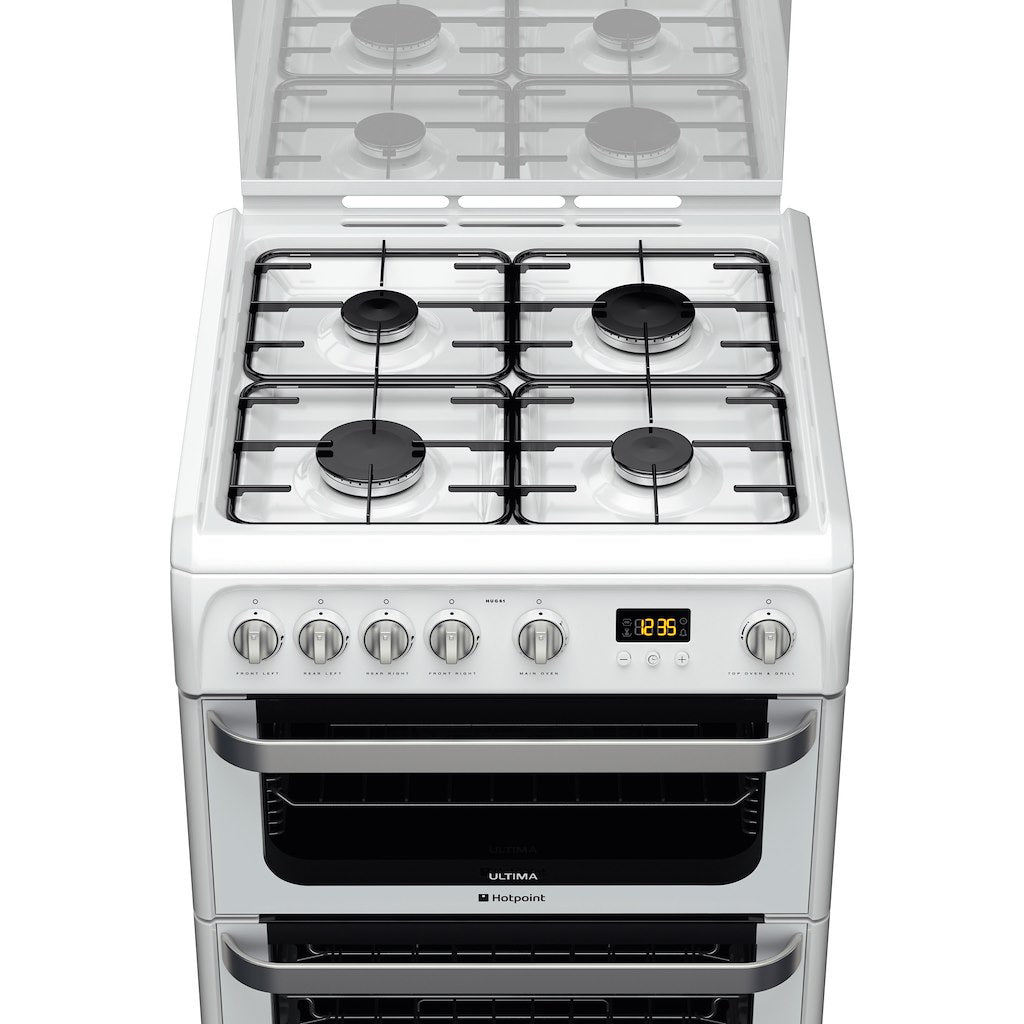 Hotpoint gas freestanding double cooker: 60cm