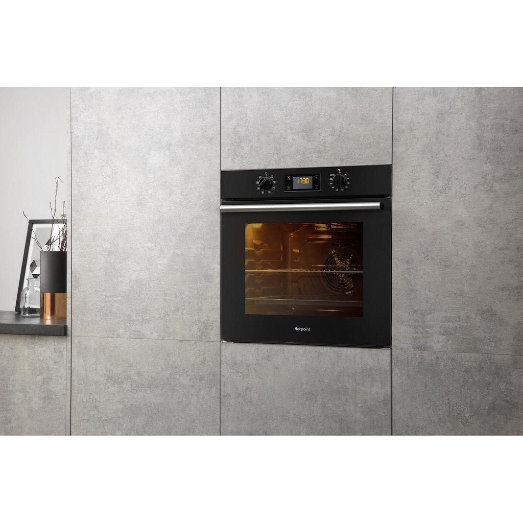 Hotpoint Class 2 MultiFlow Built-In Electric Single Oven - Black - Hydrolytic - A Rated - SA2 540 H BL