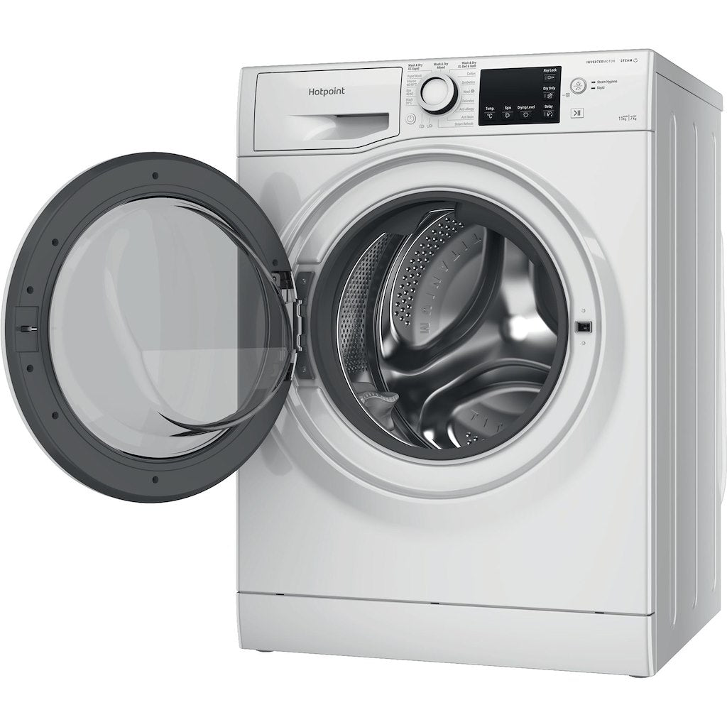 Hotpoint Anti-Stain NDB11724WUK 11+7KG White  Freestanding Washer Dryer