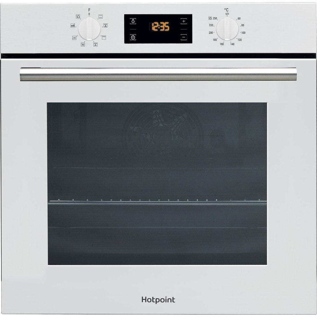 Class 2 - Single Oven - 66L - White With Multiflow, Precision Temperature Control and Tilting Grill