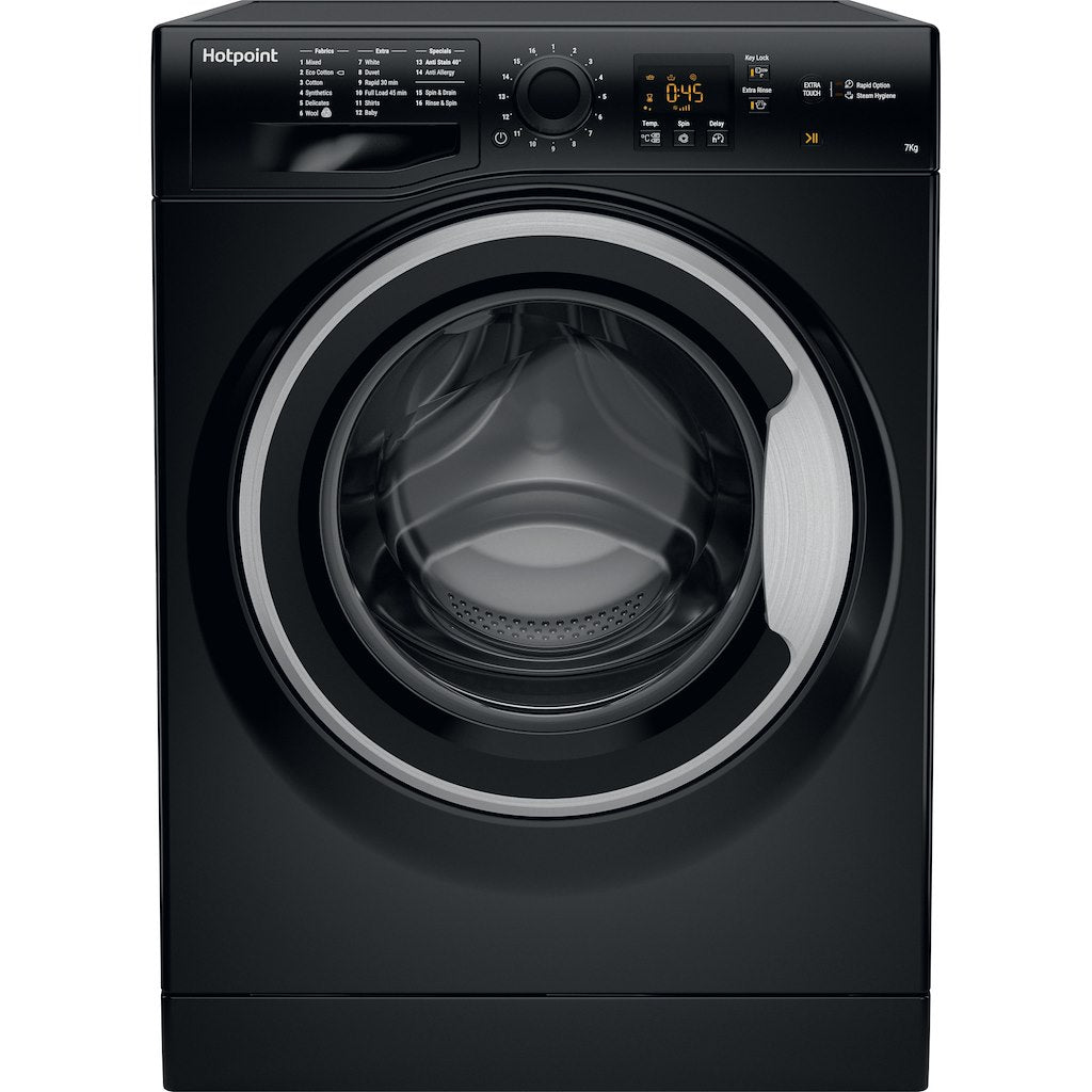 Hotpoint freestanding front loading washing machine: 7kg