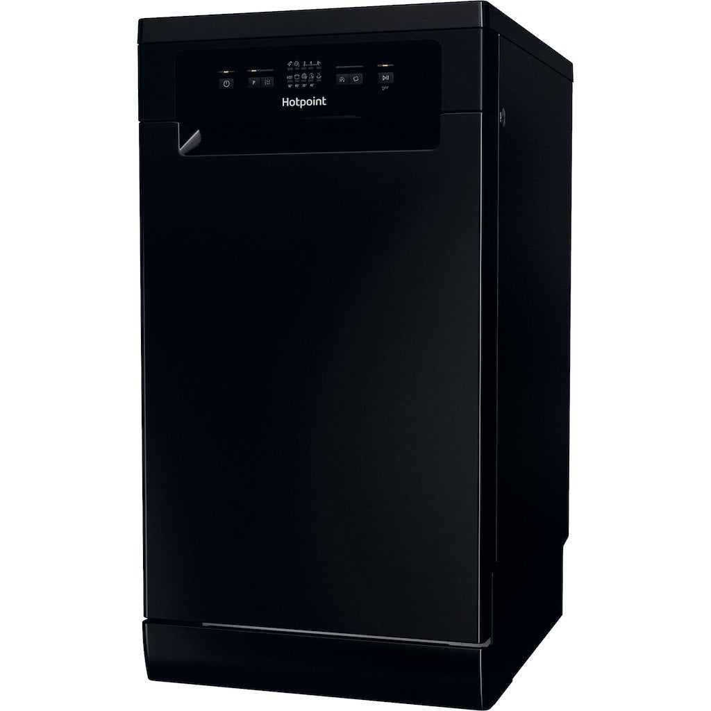 Hotpoint dishwasher: slim, black