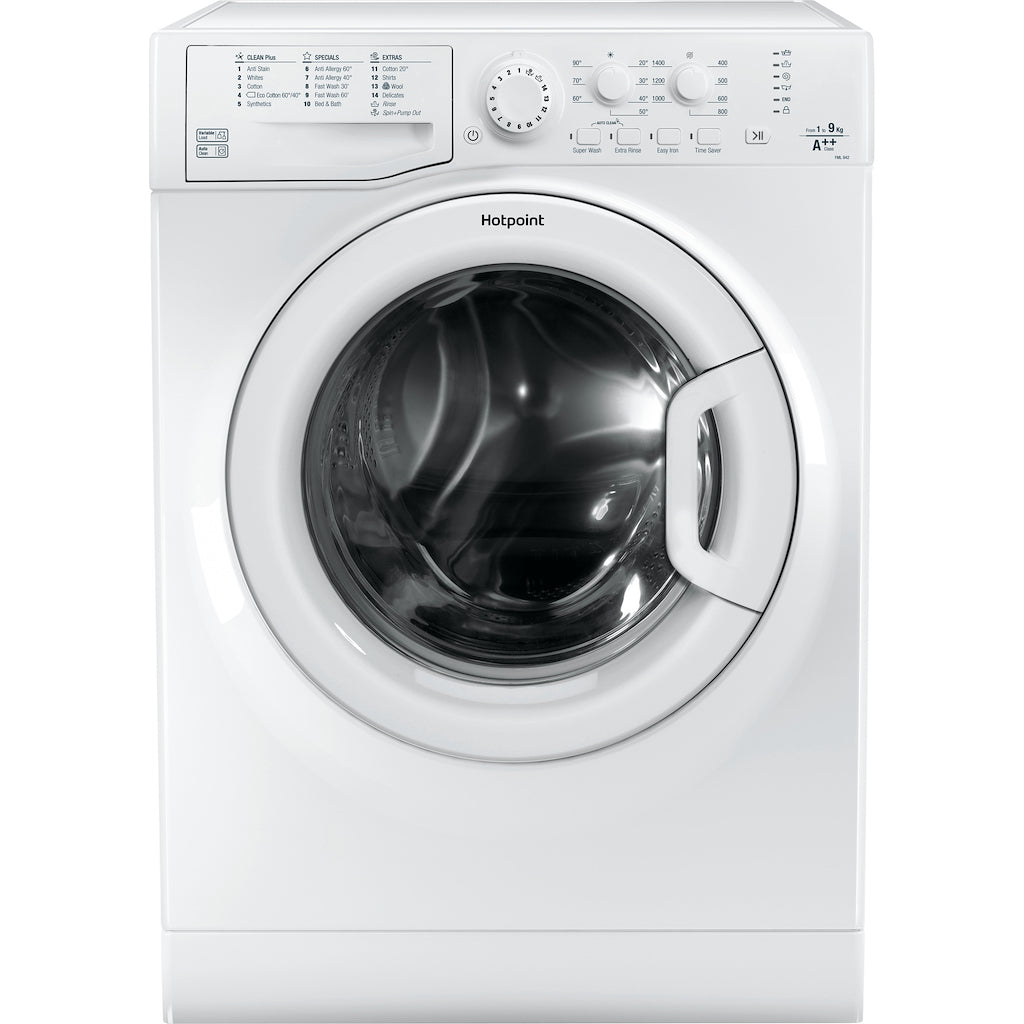 Hotpoint freestanding front loading washing machine: 9kg