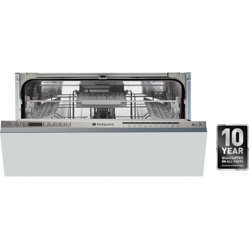Hotpoint integrated dishwasher: full size, inox