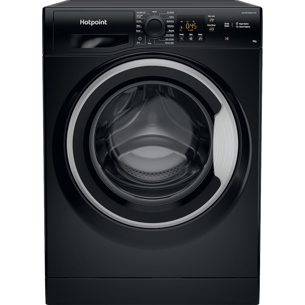 Hotpoint freestanding front loading washing machine: 9kg