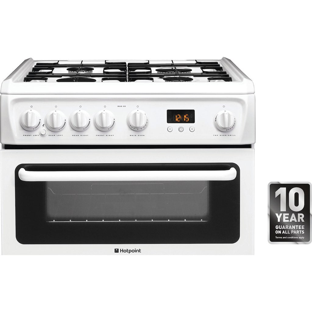 Hotpoint gas freestanding double cooker: 60cm