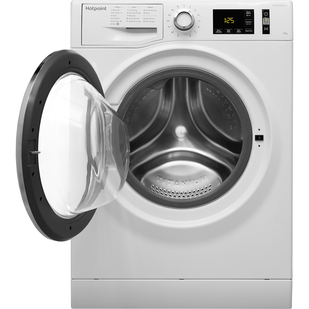 Hotpoint freestanding front loading washing machine: 10kg