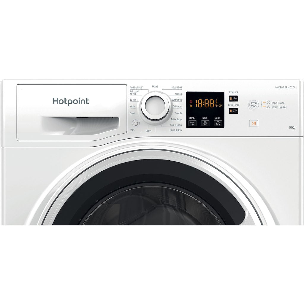 Hotpoint freestanding front loading washing machine: 10kg