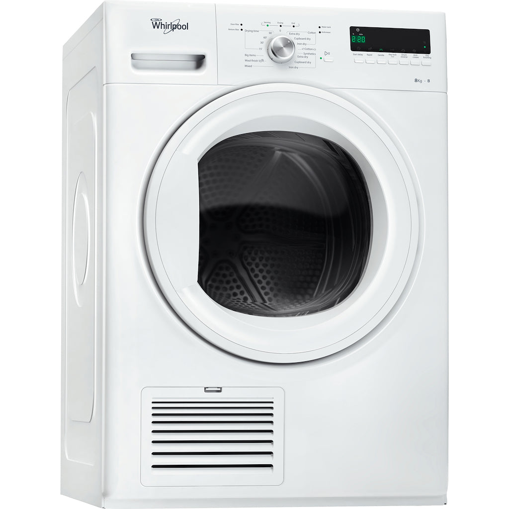 Whirlpool Condenser Tumble Dryer: Freestanding, 8kg - DDLX 80114