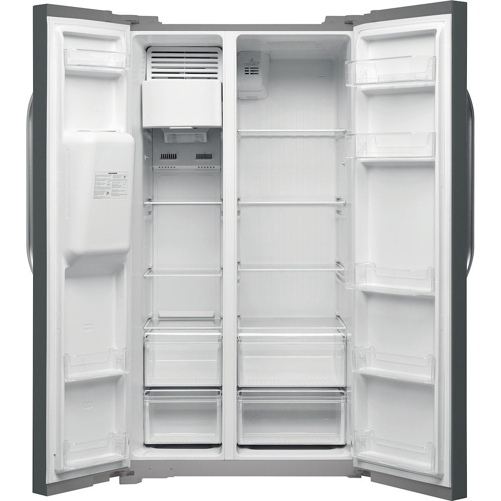 Hotpoint side-by-side american fridge: inox