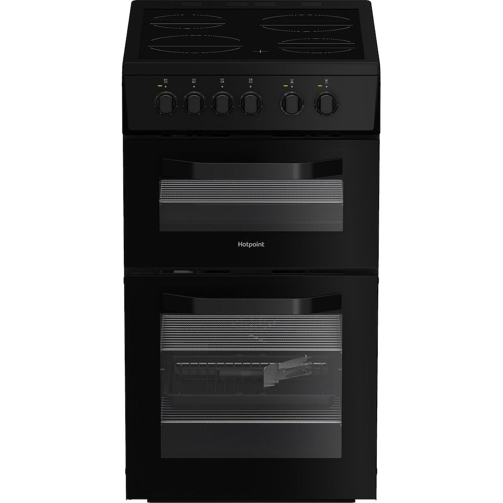 Hotpoint electric freestanding double cooker: 50cm