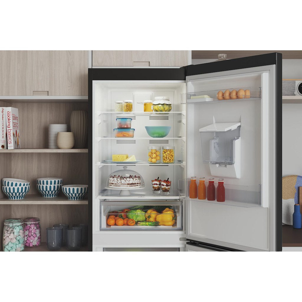Freestanding fridge freezer: frost free - IBTNF 60182 B AQUA UK