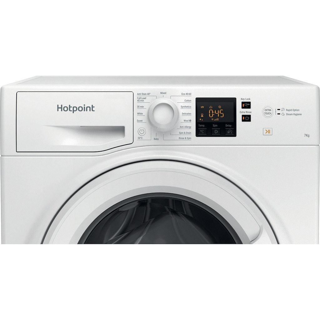 Hotpoint NSWF 743U W UK N Freestanding Front Load Washing Machine 7kg