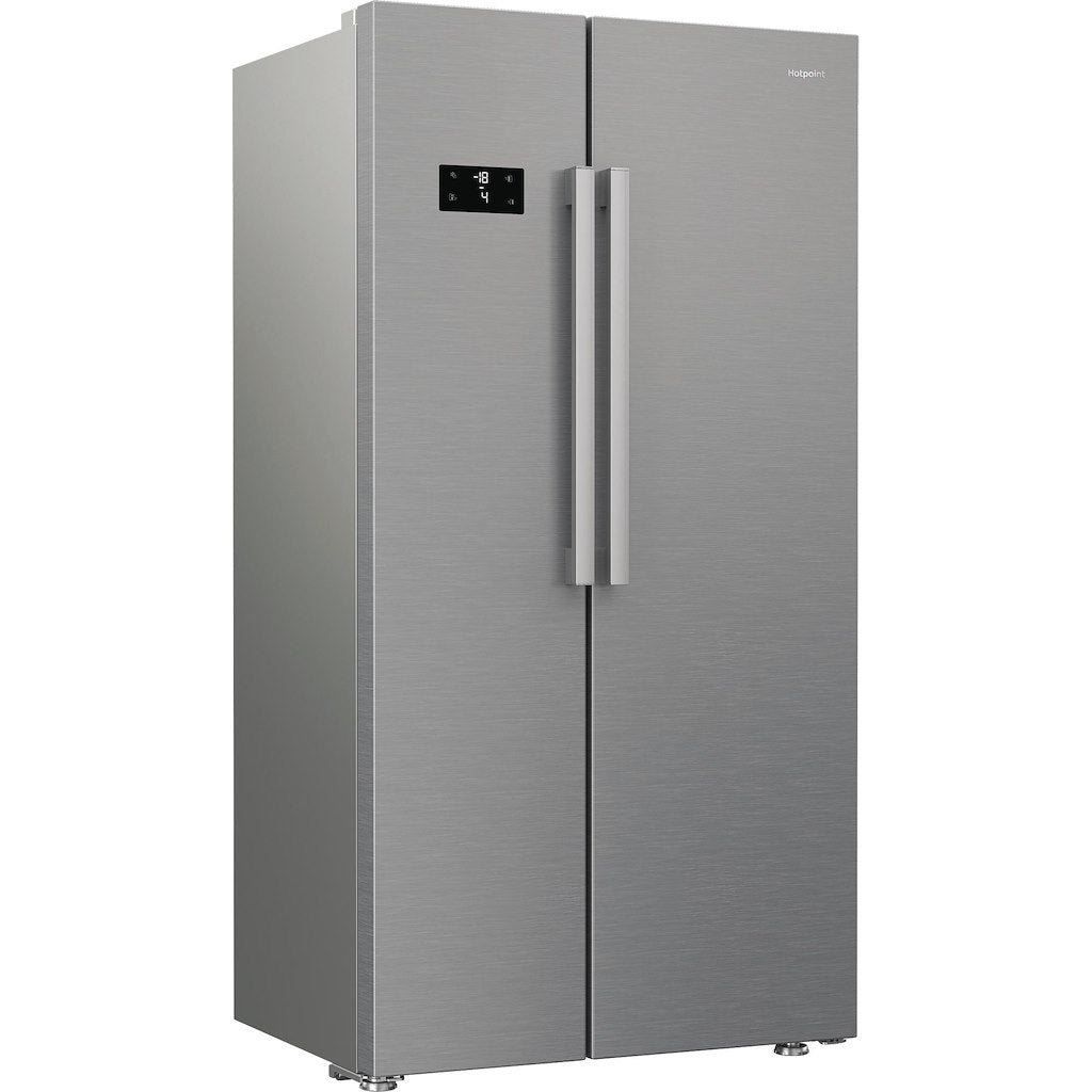 Hotpoint Dual No Frost American Fridge Freezer - Silver - E Rated