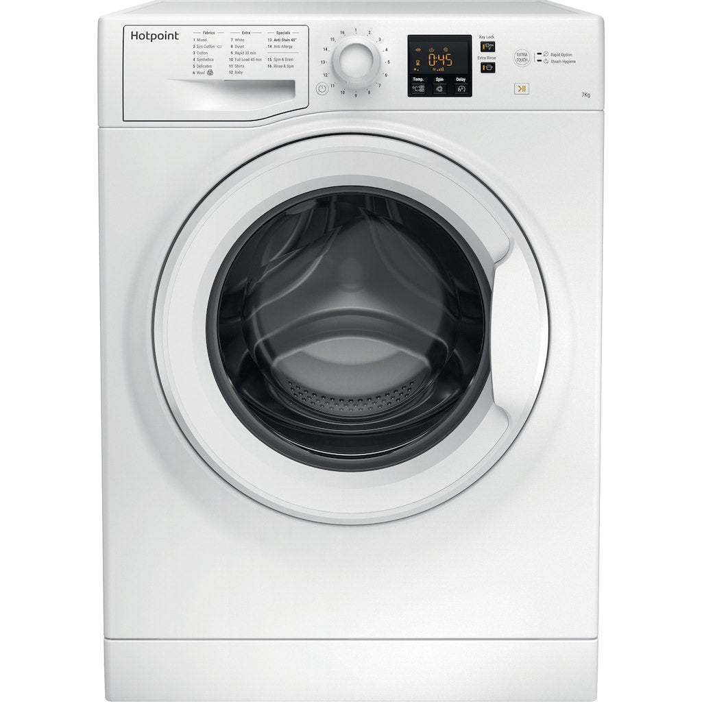 Hotpoint freestanding front loading washing machine: 7kg