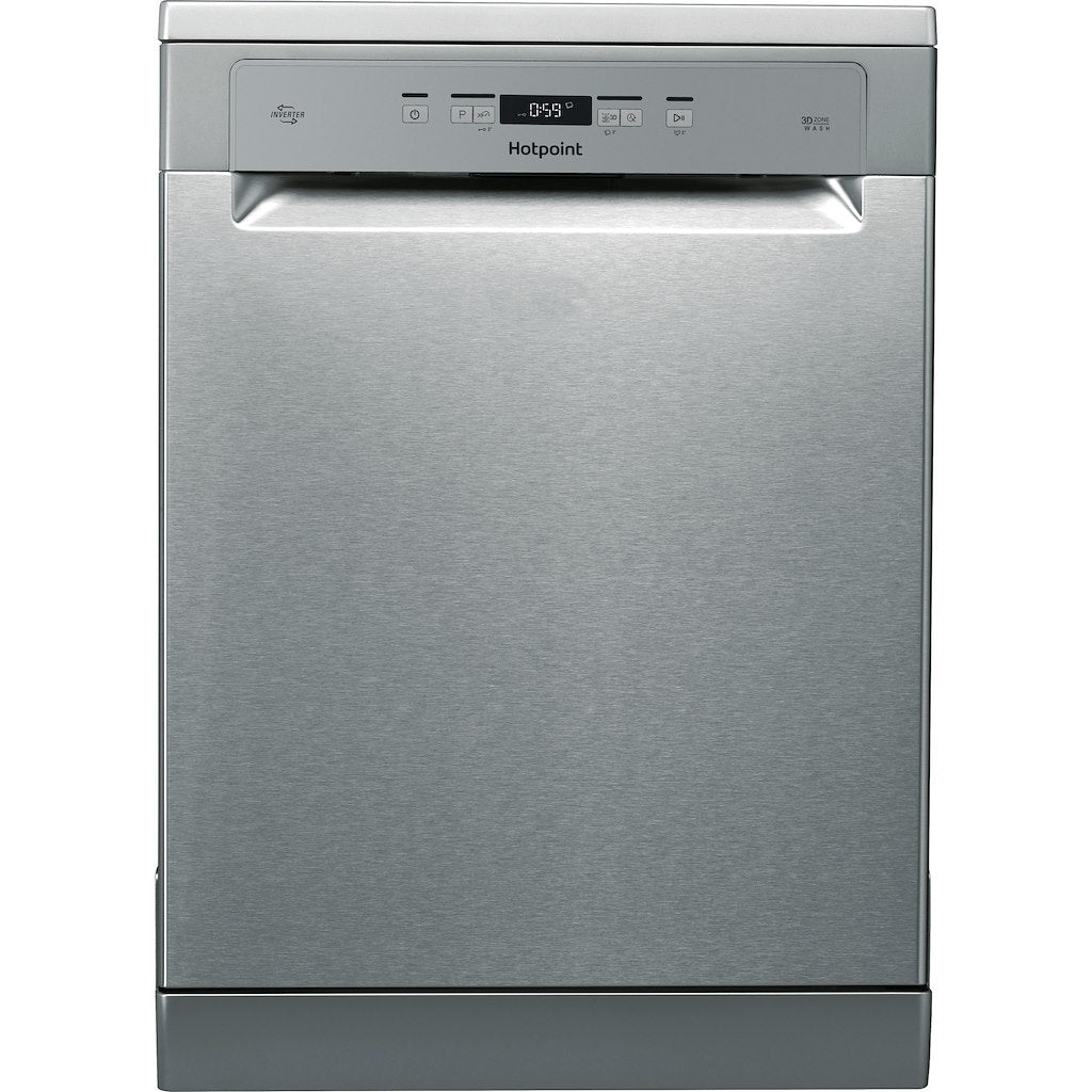 Hotpoint dishwasher: full size, inox