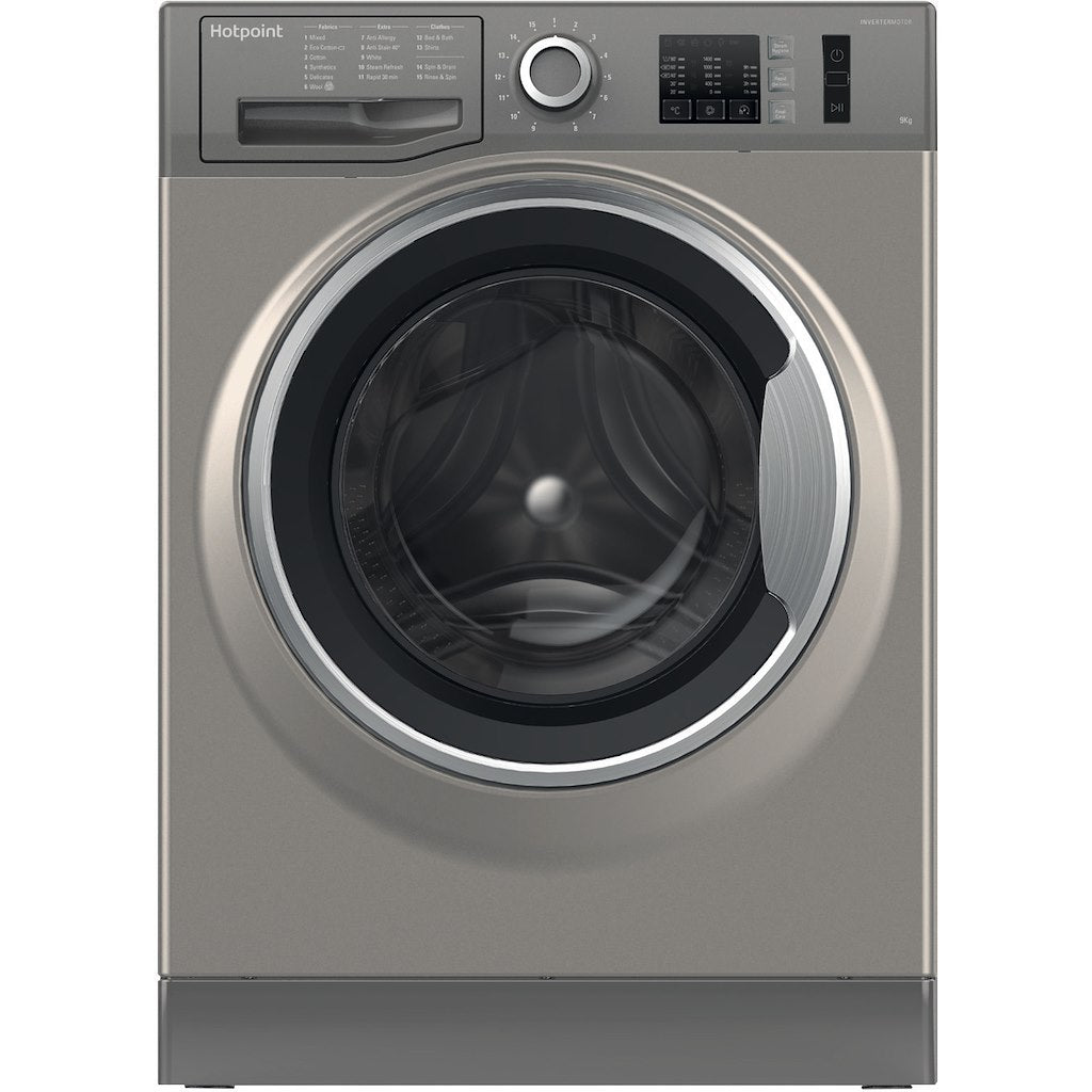 Hotpoint freestanding front loading washing machine: 9kg