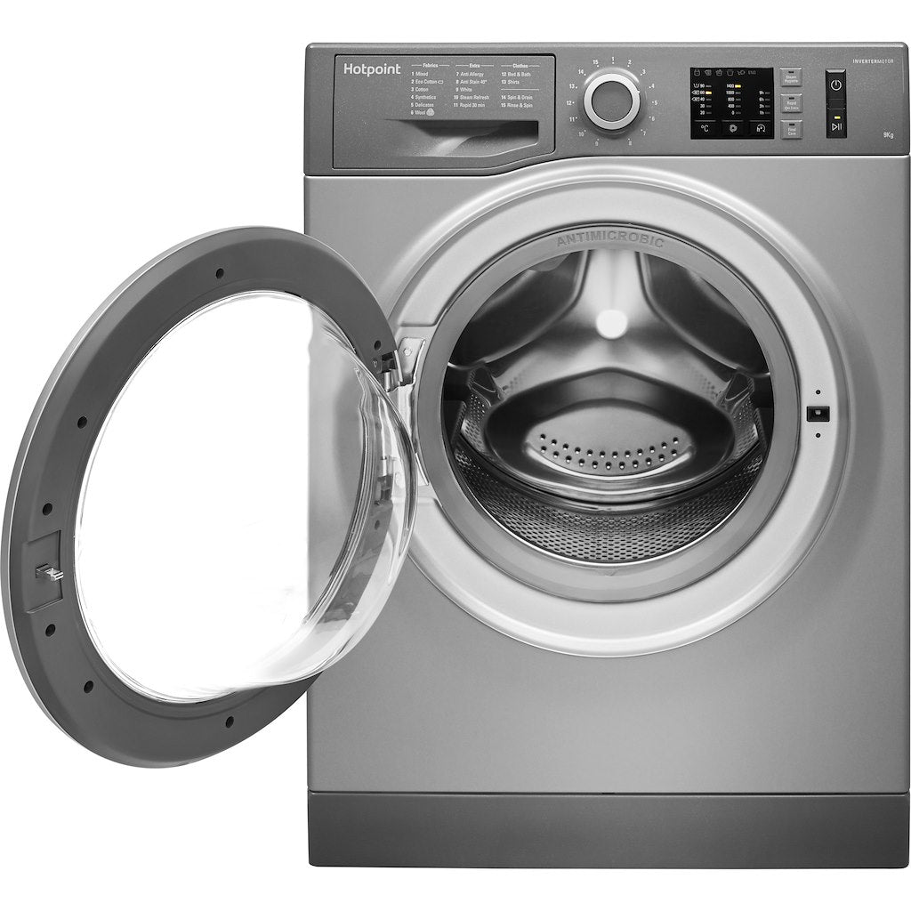 Hotpoint freestanding front loading washing machine: 9kg