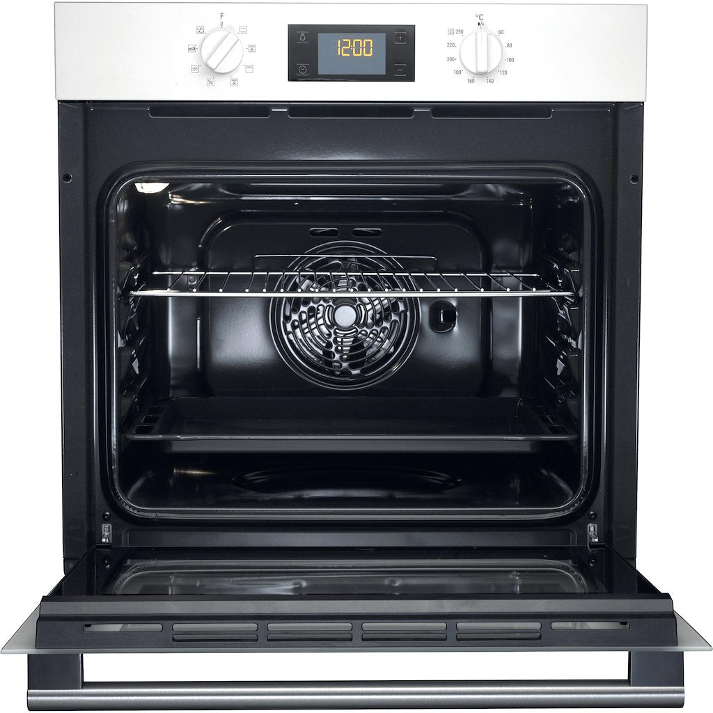 Class 2 - Single Oven - 66L - White With Multiflow, Precision Temperature Control and Tilting Grill