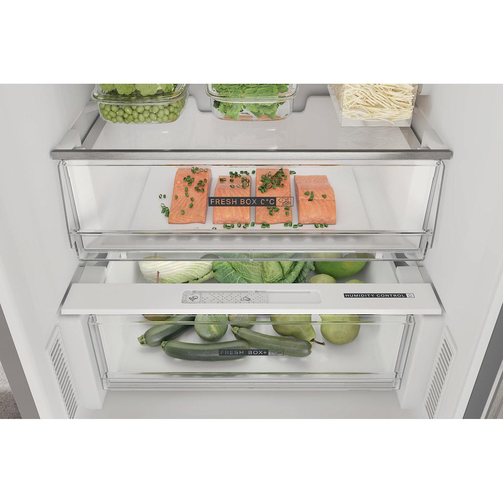 Whirlpool Total No Frost Fridge Freezer - 70/30 Split - Stainless Steel - 18 Shopping Bags - E Rated - W7X 82O OX UK