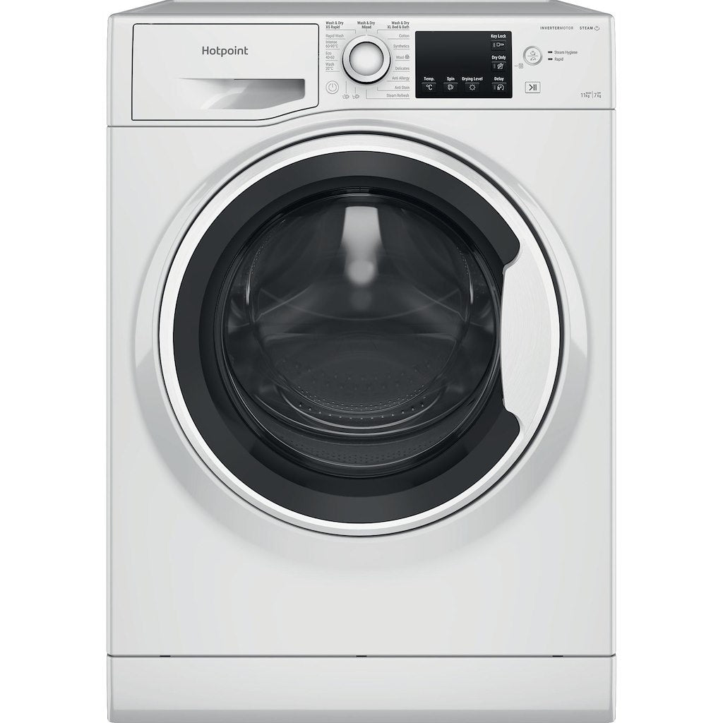 Hotpoint Anti-Stain NDB11724WUK 11+7KG White  Freestanding Washer Dryer
