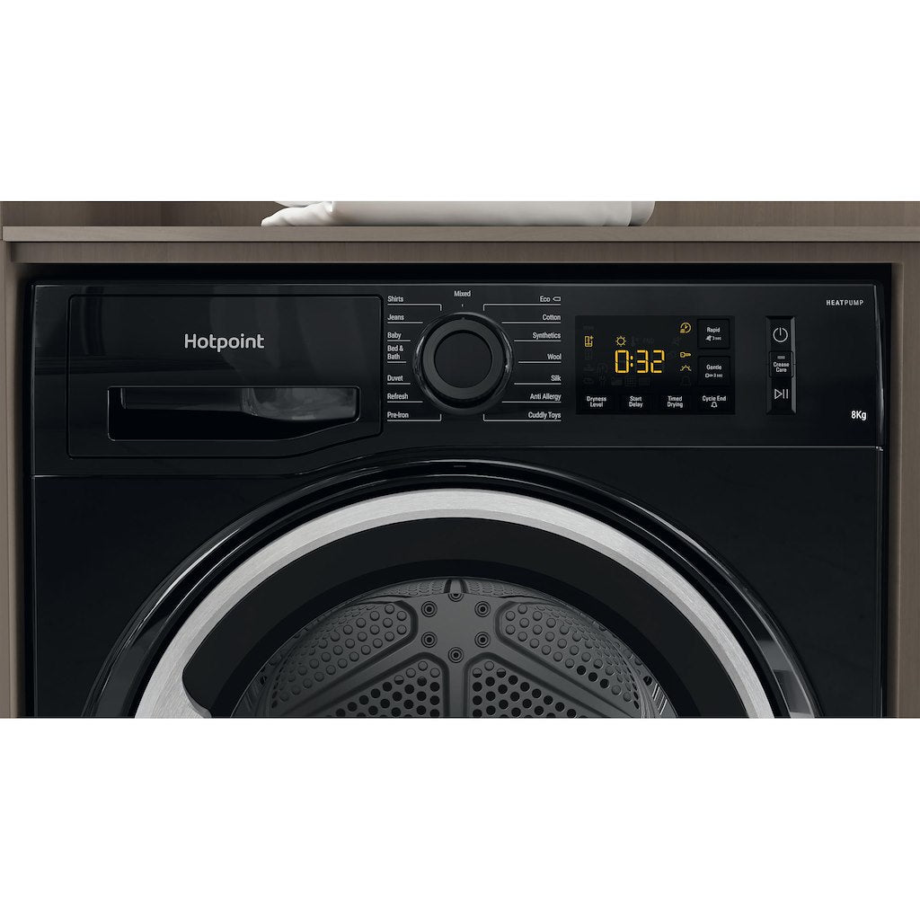 Hotpoint Crease Care NT M11 82BSK UK 8kg Heat Pump Tumble Dryer