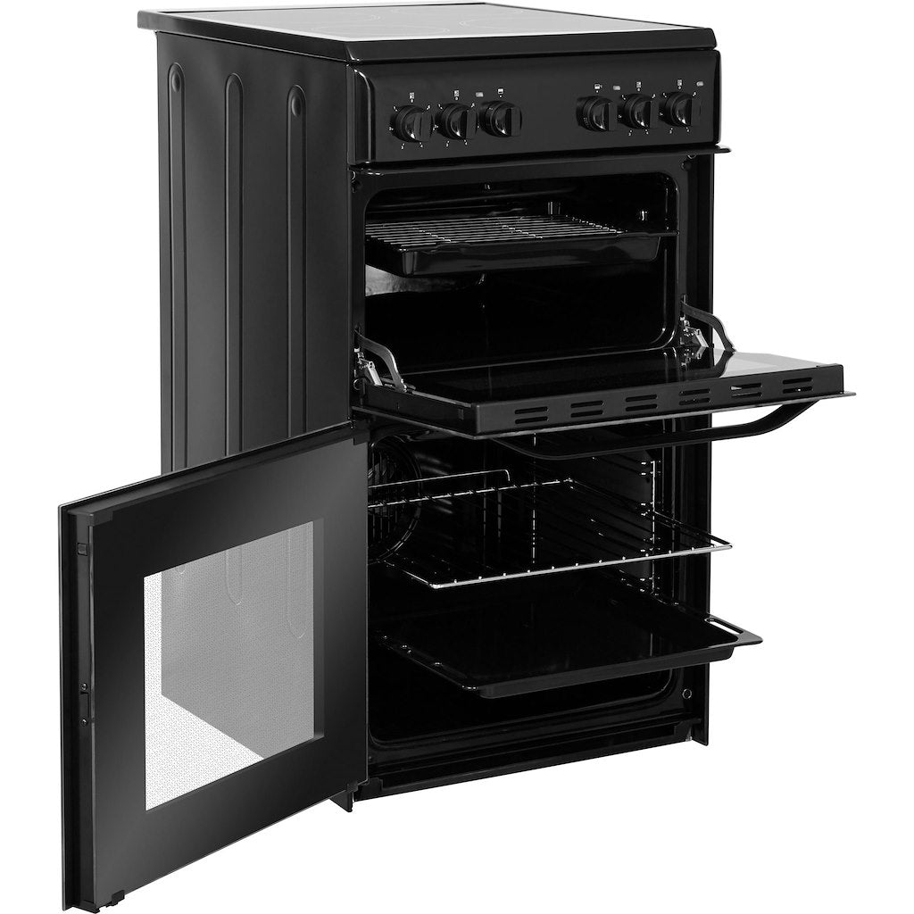 Hotpoint Twin Double Cooker with Ceramic Hob - Black - A Rated - HD5V92KCB/UK
