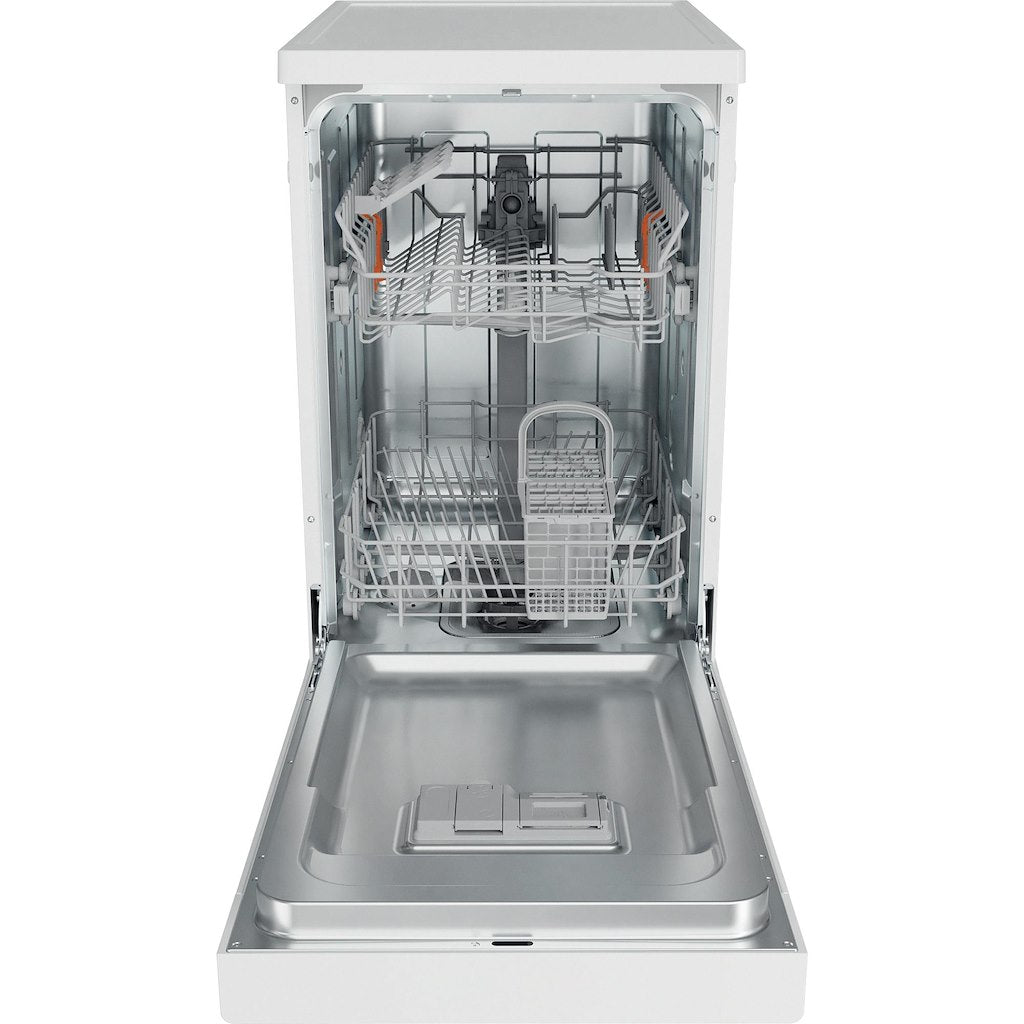 Hotpoint dishwasher: slim, white