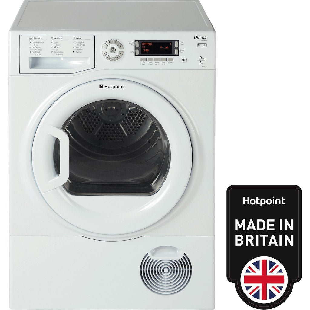 Hotpoint condenser tumble dryer: freestanding, 9,0kg