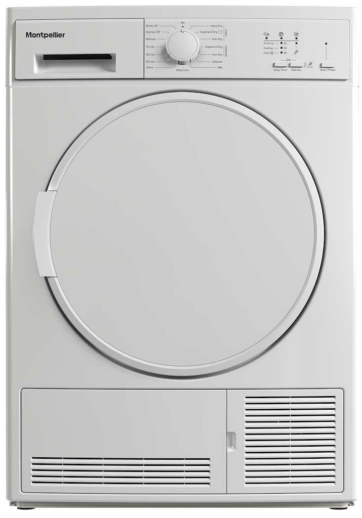 Montpellier MTDSC8W Freestanding 8kg Sensor Condenser Dryer