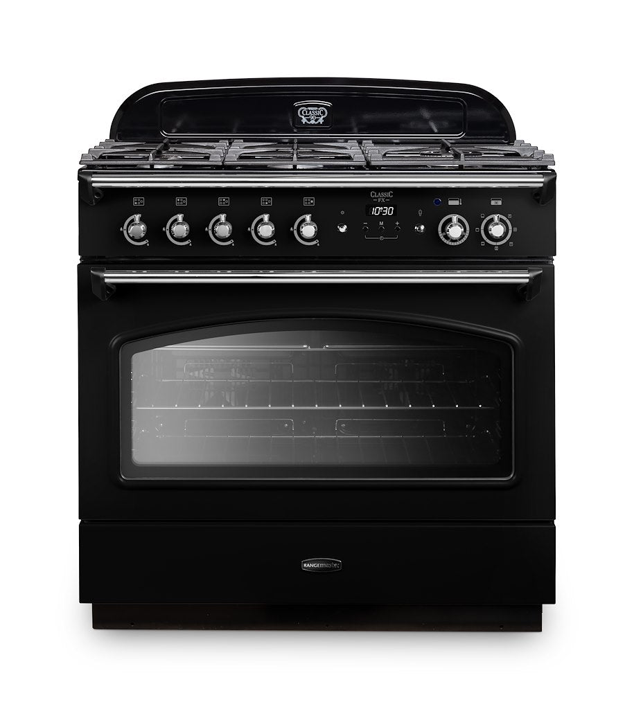 Rangemaster CLAS90FXDFFBL/C 90cm Dual Fuel Range Cooker
