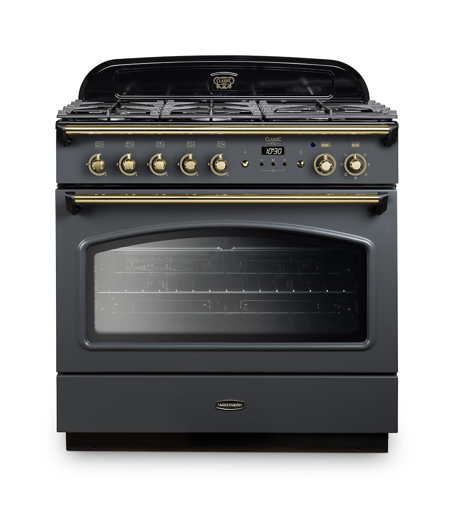 Rangemaster CLAS90FXDFFSL/B 90cm Dual Fuel Range Cooker