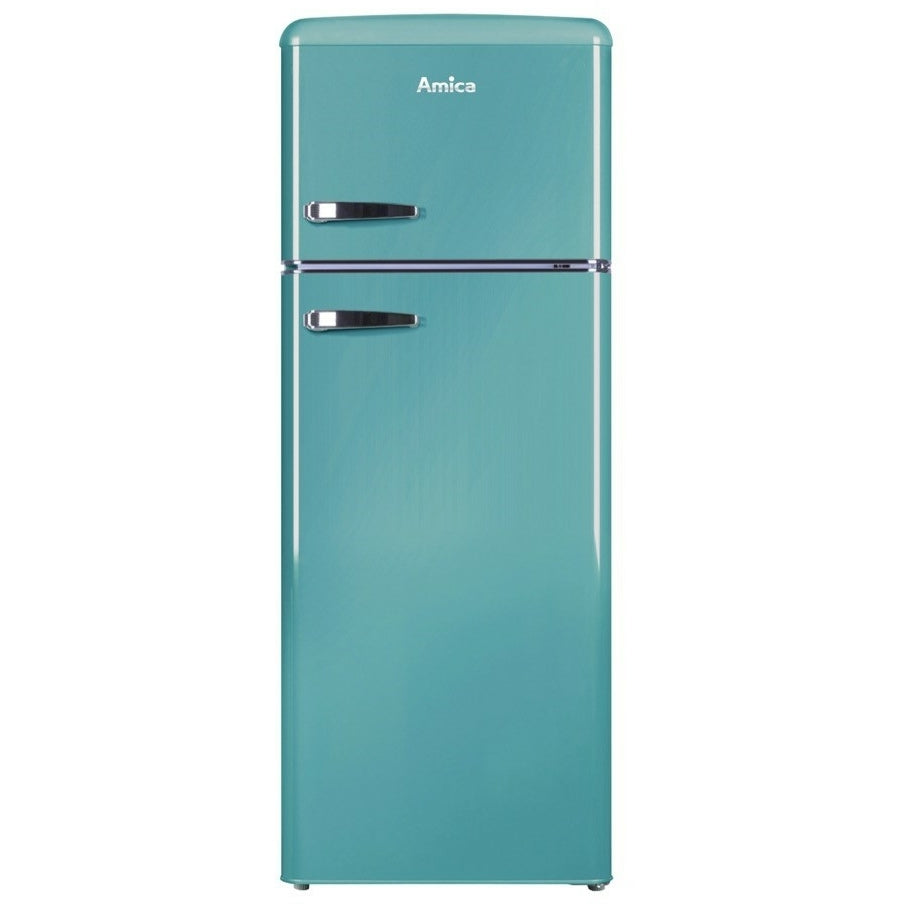 Amica FDR2213DB/1 144cm 80/20 Small Fridge Freezer - Duck Blue - E Rated