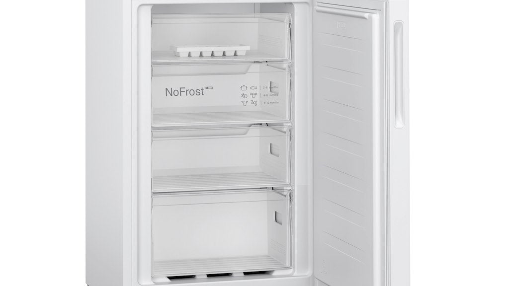 KGN27NWEAG, Free-standing fridge-freezer with freezer at bottom
