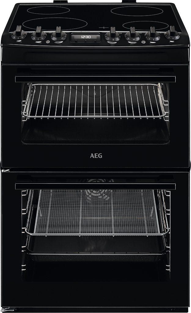AEG CCX6740ACB Ceramic Electric Cooker with Double Oven