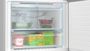 KGN86VIEAG, Free-standing fridge-freezer with freezer at bottom