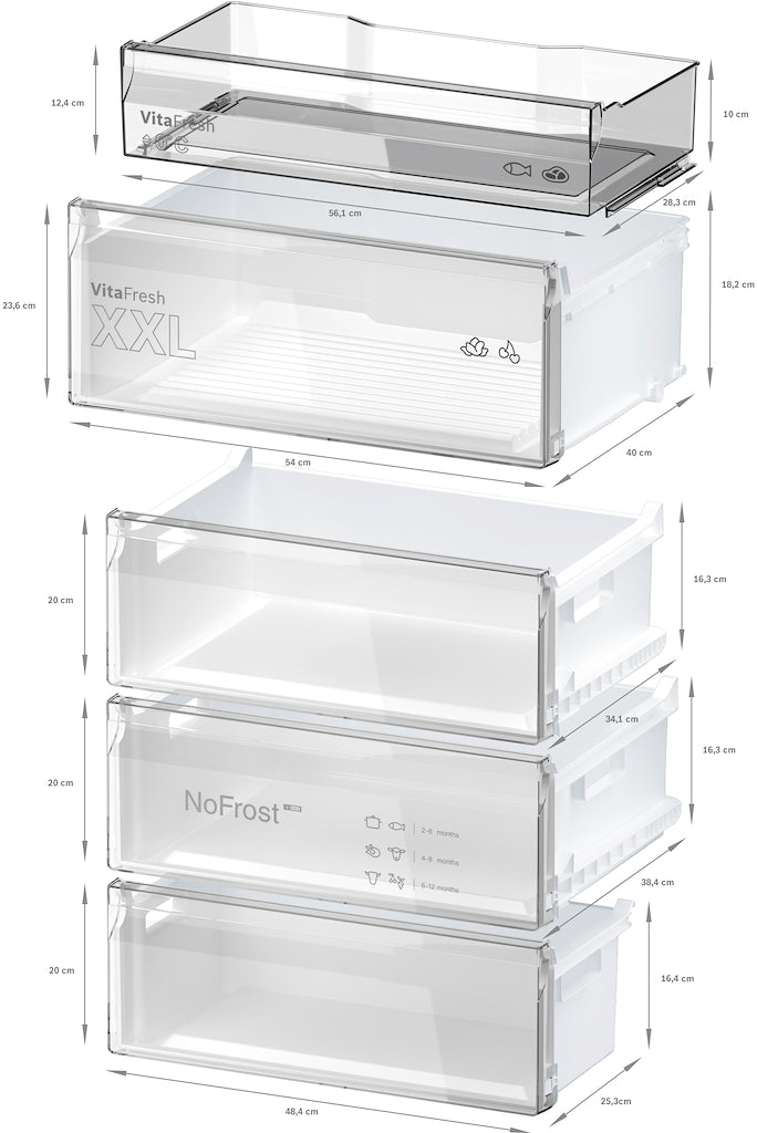 KGN492LDFG, Free-standing fridge-freezer with freezer at bottom