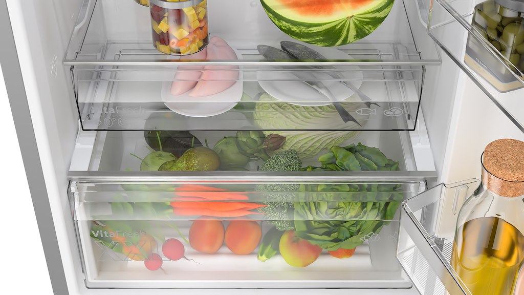 KGN492LDFG, Free-standing fridge-freezer with freezer at bottom