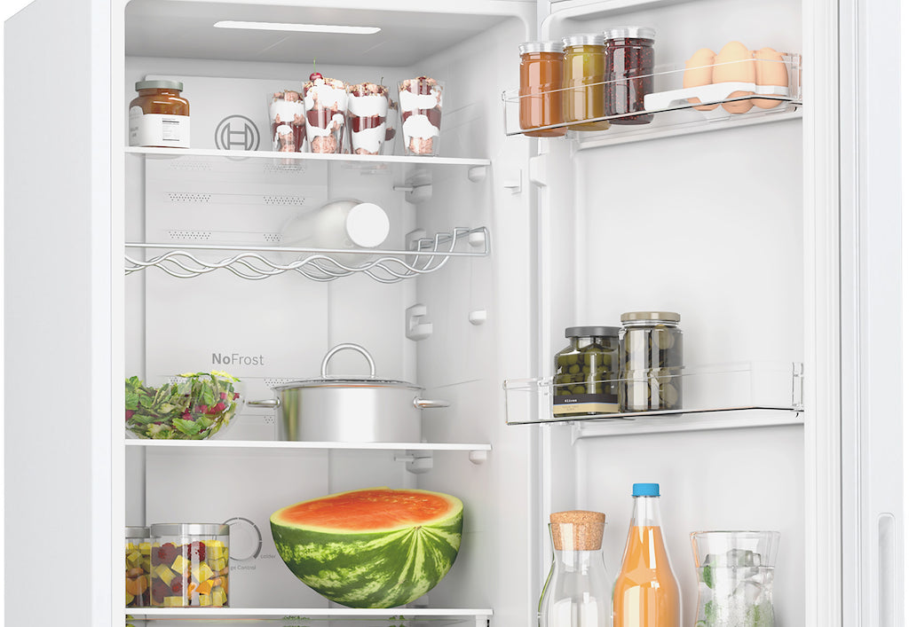 KGN27NWEAG, Free-standing fridge-freezer with freezer at bottom