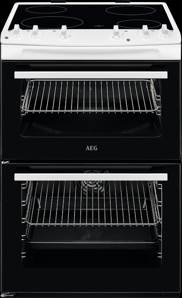 AEG CCX6501ACW Ceramic Electric Cooker with Double Oven