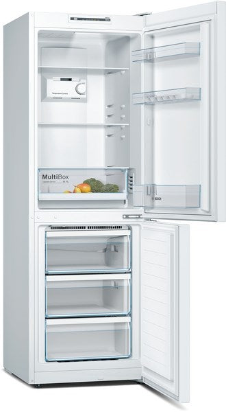 KGN33NWEBG, Free-standing fridge-freezer with freezer at bottom