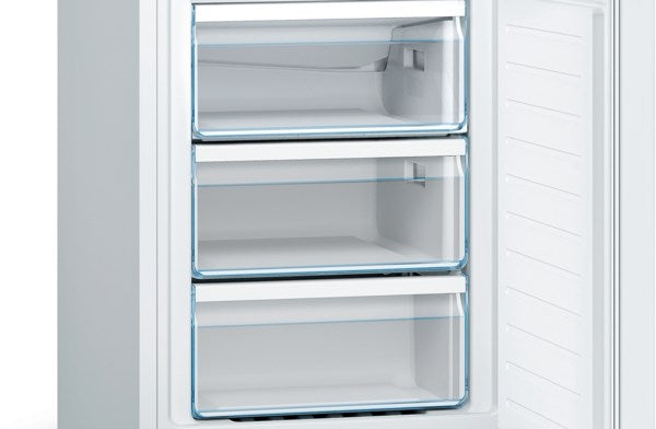 KGN33NWEBG, Free-standing fridge-freezer with freezer at bottom