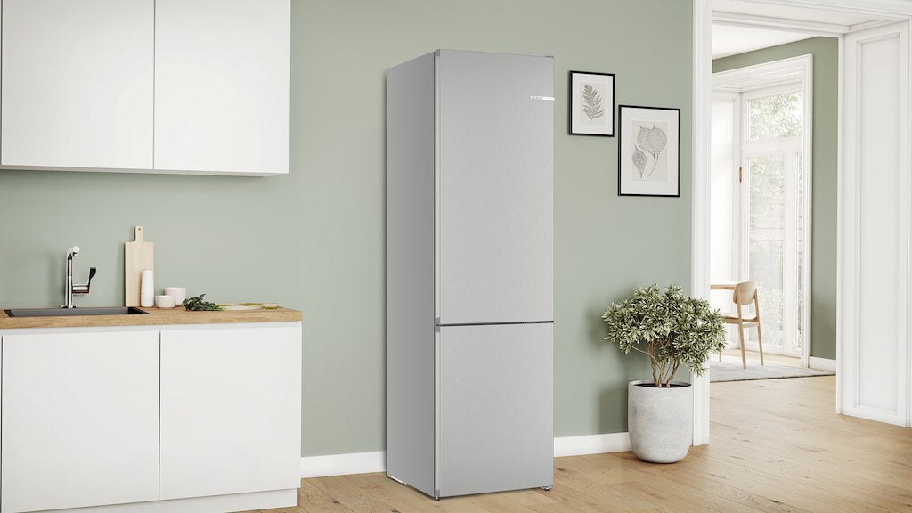 KGN392LAGG, Free-standing fridge-freezer with freezer at bottom
