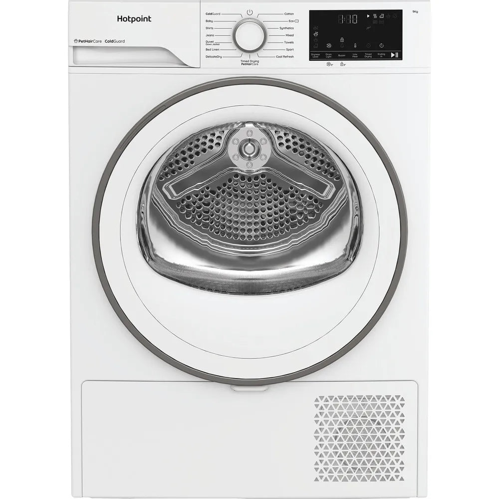 Hotpoint Freestanding 9kg Heat Pump Tumble Dryer with PetHairCare CHD93MWWUK