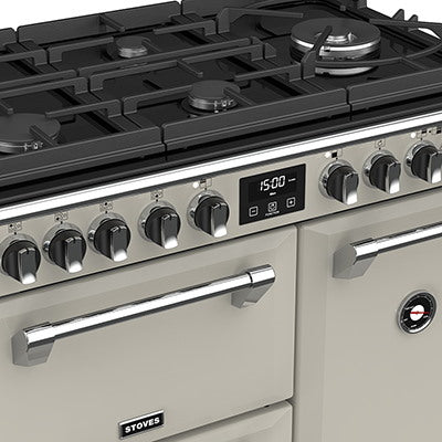 90cm Dual Fuel Gas Through Glass Range Cooker